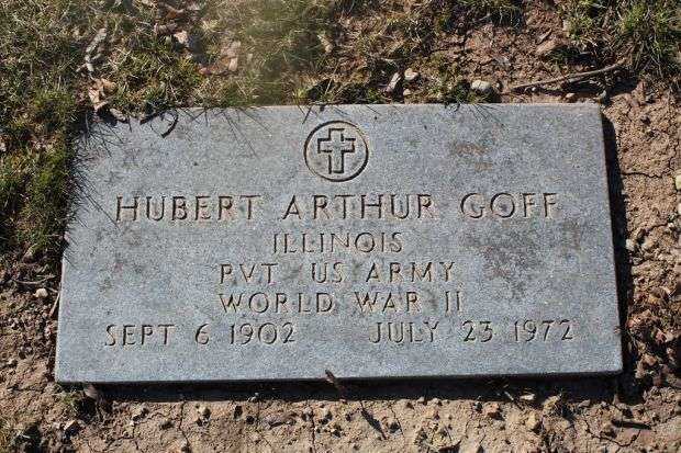 HUBERT ARTHUR GOFF MEMORIAL CEMETERY STONE