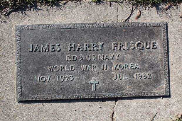 JAMES H FRISQUE MEMORIAL CEMETERY STONE