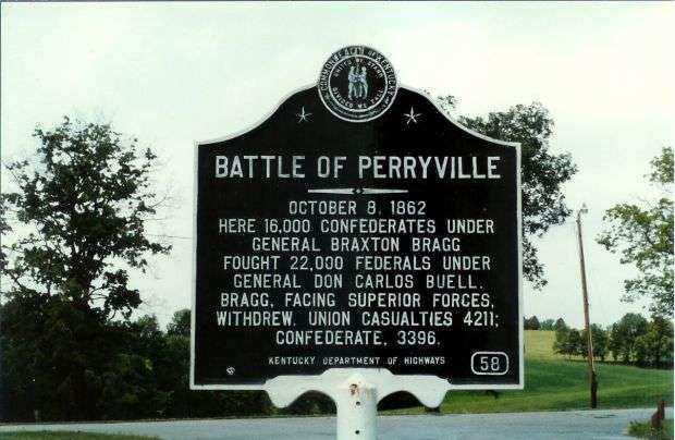 BATTLE OF PERRYVILLE WAR MEMORIAL MARKER