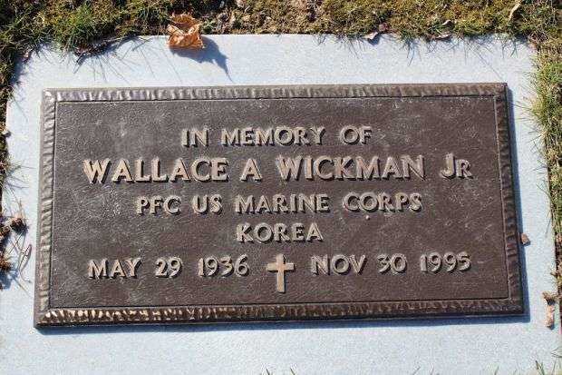 WALLACE A WICKMAN JR MEMORIAL CEMETERY STONE