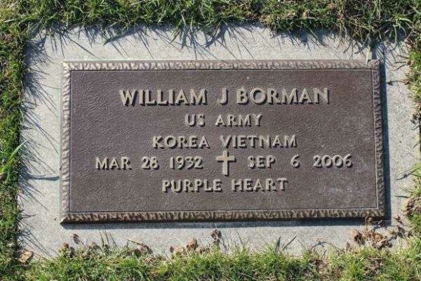 WILLIAM J BORMAN MEMORIAL CEMETERY STONE