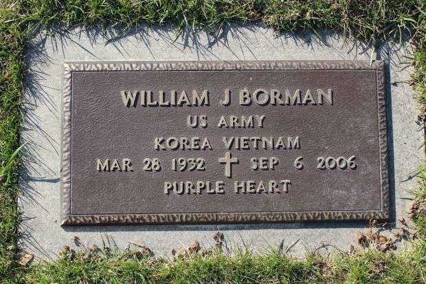 WILLIAM J BORMAN MEMORIAL CEMETERY STONE
