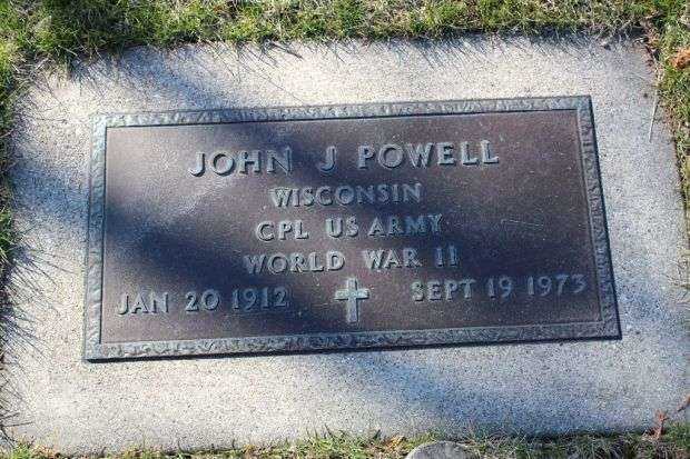 JOHN J POWELL MEMORIAL CEMETERY STONE