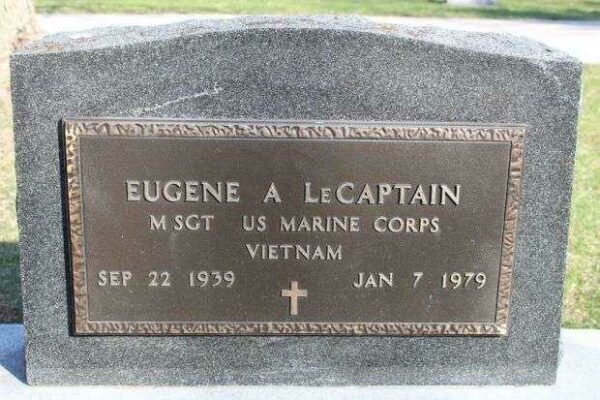 EUGENE A LECAPTAIN MEMORIAL CEMETERY STONE