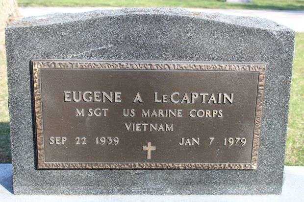 EUGENE A LECAPTAIN MEMORIAL CEMETERY STONE