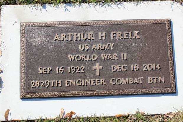 ARTHUR H FREIX MEMORIAL CEMETERY STONE