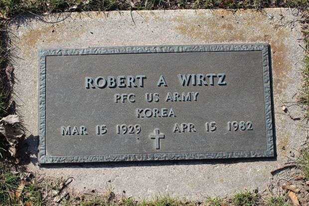 ROBERT A WIRTZ MEMORIAL CEMETERY STONE