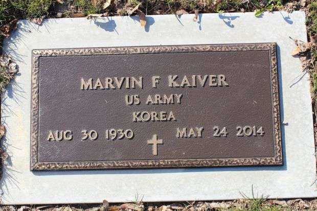 MARVIN F KAIVER MEMORIAL CEMETERY STONE