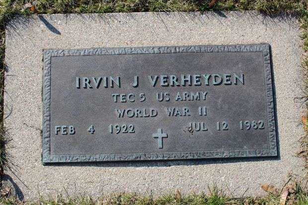 IRVIN J VERHEYDEN MEMORIAL CEMETERY STONE
