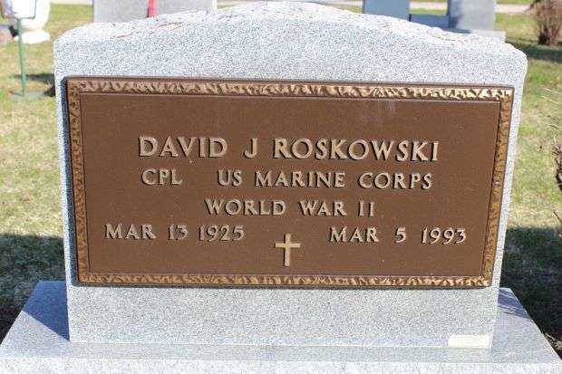 DAVID J ROSKOWSKI MEMORIAL CEMETERY STONE