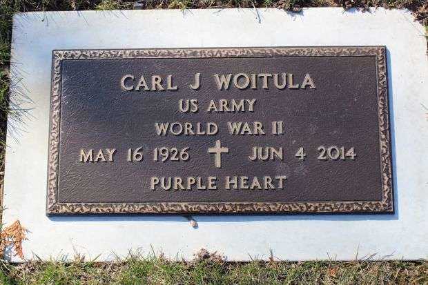 CARL J WOITULA MEMORIAL CEMETERY STONE