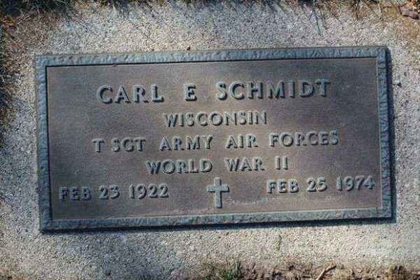 CARL E SCHMIDT MEMORIAL CEMETERY STONE