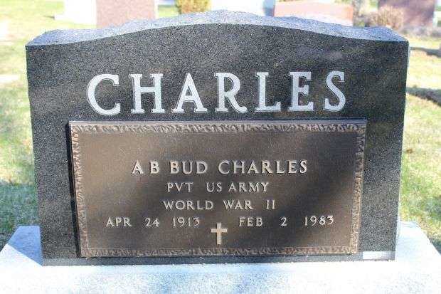 A B BUD CHARLES MEMORIAL CEMETERY STONE