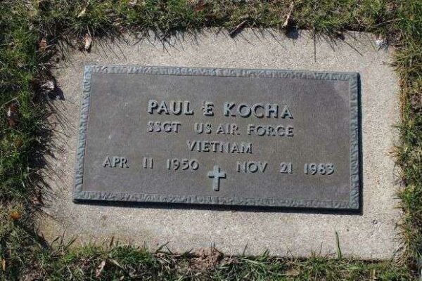 PAUL E KOCHA MEMORIAL CEMETERY STONE