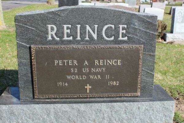 PETER A REINCE MEMORIAL CEMETERY STONE