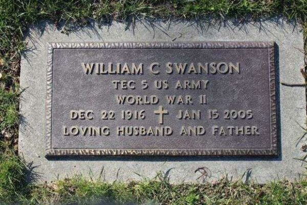 WILLIAM C SWANSON MEMORIAL CEMETERY STONE