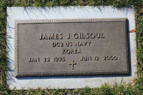 JAMES J GILSOUL MEMORIAL CEMETERY STONE