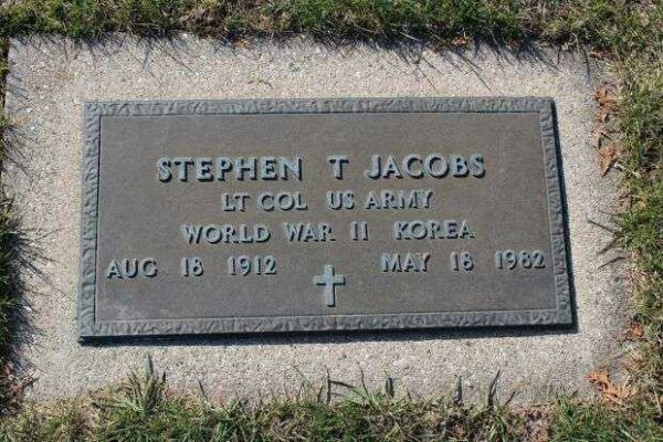 STEPHEN T JACOBS MEMORIAL CEMETERY STONE