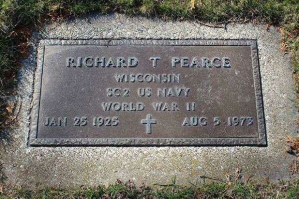 RICHARD T PEARCE MEMORIAL CEMETERY STONE
