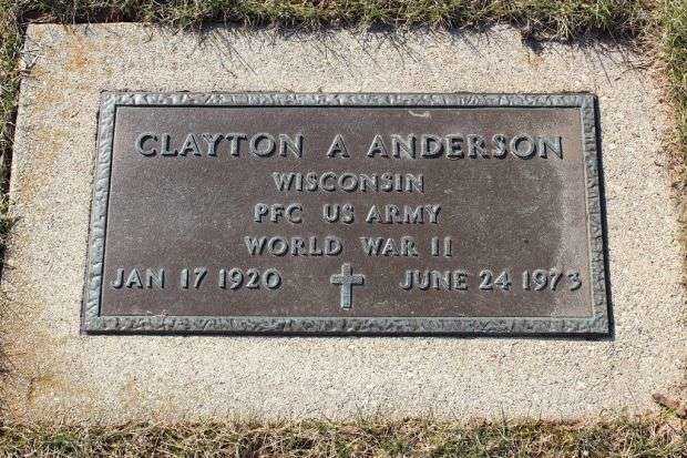 CLAYTON A ANDERSON MEMORIAL CEMETERY STONE