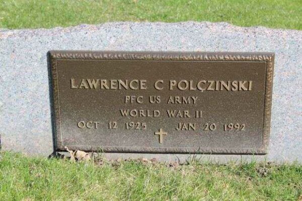 LAWRENCE C POLCZINSKI MEMORIAL CEMETERY STONE