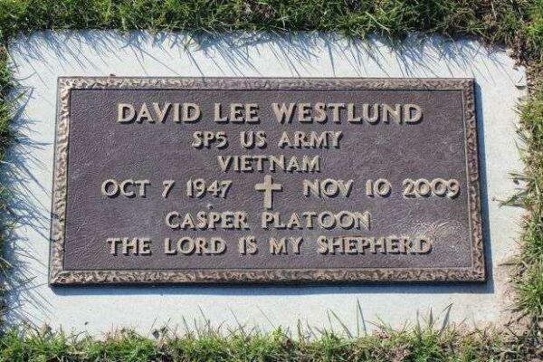 DAVID LEE WESTLUND MEMORIAL CEMETERY STONE