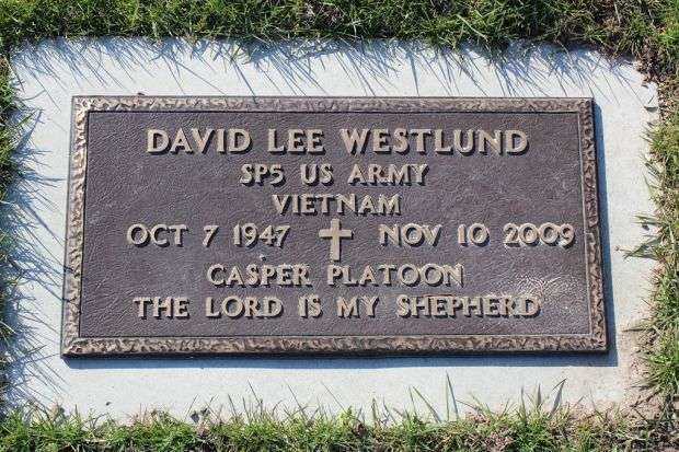 DAVID LEE WESTLUND MEMORIAL CEMETERY STONE
