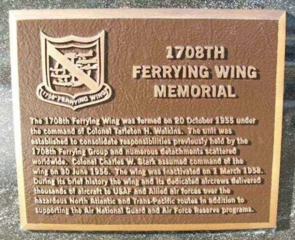 1708TH FERRYING WING MEMORIAL PLAQUE