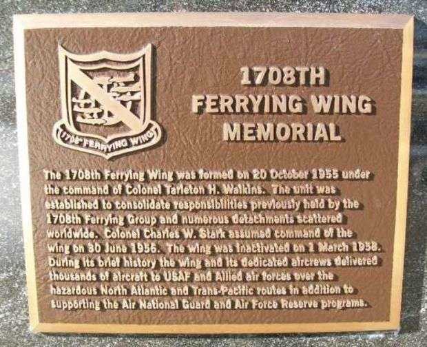 1708TH FERRYING WING MEMORIAL PLAQUE