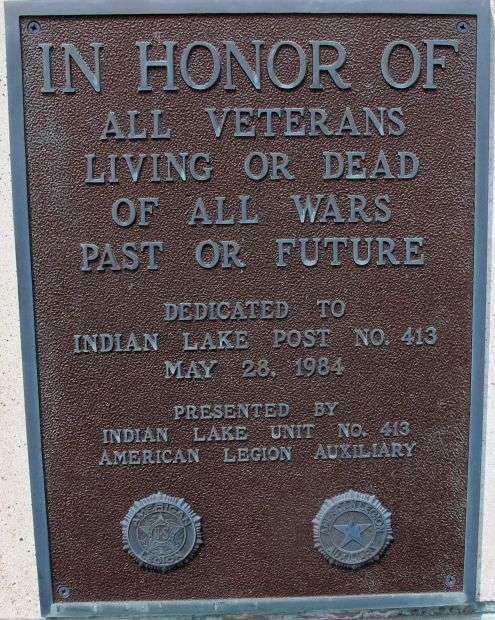 AMERICAN LEGION POST NO. 413 VETERANS MEMORIAL FLAGPOLE PLAQUE