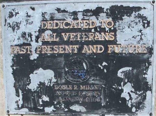AMVETS POST 39 ALL VETERANS MEMORIAL PLAQUE