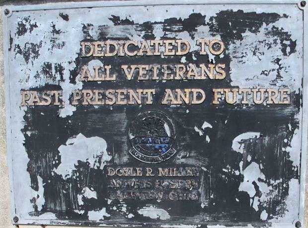 AMVETS POST 39 ALL VETERANS MEMORIAL PLAQUE