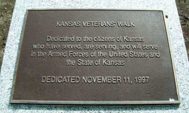 KANSAS VETERANS’ WALK PLAQUE