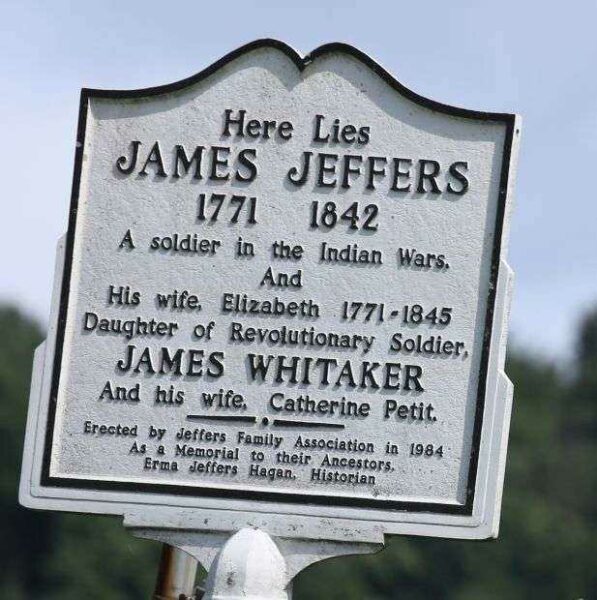HERE LIES JAMES JEFFERS WAR MEMORIAL MARKER