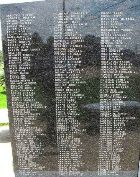 NORTH LEWISBURG VETERANS HONOR ROLL MEMORIAL PANEL A