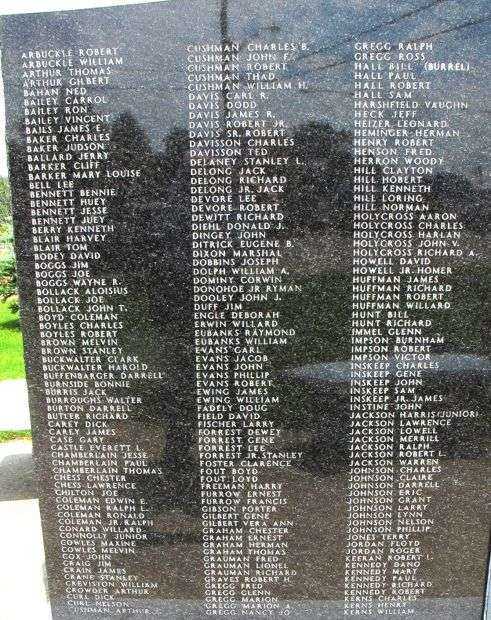 NORTH LEWISBURG VETERANS HONOR ROLL MEMORIAL PANEL A