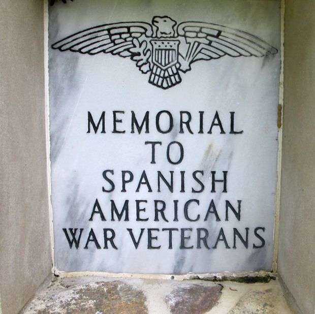 MAPLE GROVE CEMETERY SPANISH AMERICAN WAR MEMORIAL RIGHT GATE PLAQUE