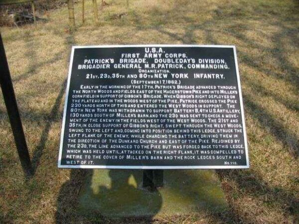 FIRST ARMY CORPS PATRICK’S BRIGADE WAR MEMORIAL PLAQUE