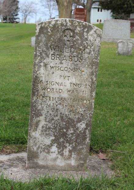 WILLIAM BRABUS MEMORIAL CEMETERY STONE