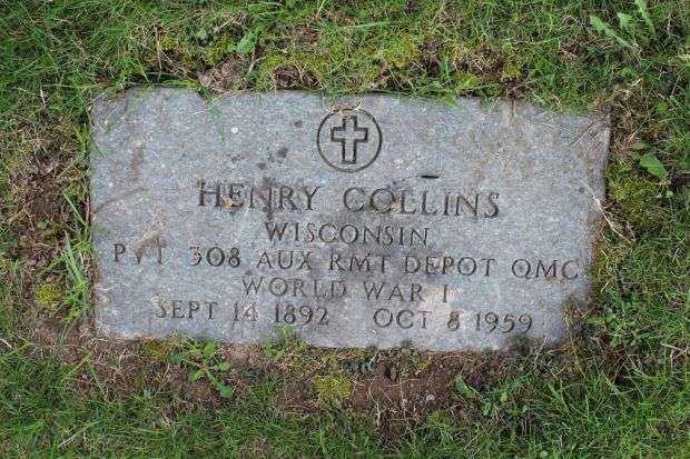 HENRY COLLINS MEMORIAL CEMETERY STONE