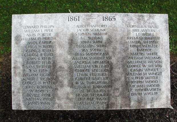UNION TOWNSHIP CIVIL WAR MONUMENT STONE C