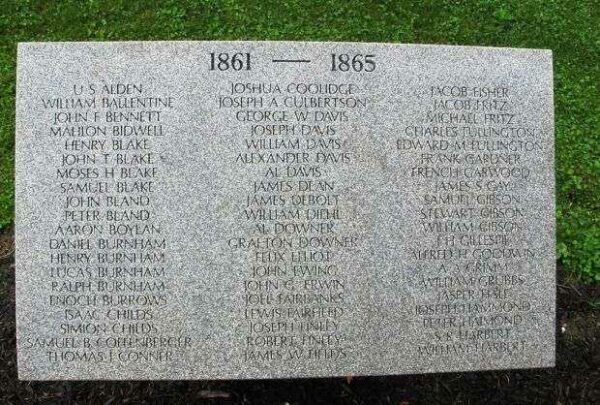 UNION TOWNSHIP CIVIL WAR MONUMENT STONE A