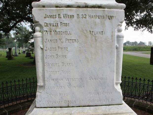 UNION TOWNSHIP CIVIL WAR MONUMENT SIDE D