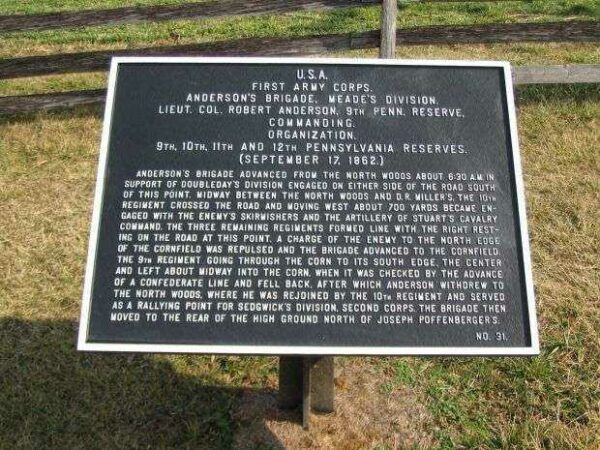 FIRST ARMY CORPS ANDERSON’S BRIGADE WAR MEMORIAL PLAQUE II