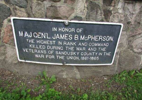 MAJ GEN’L JAMES B. MCPHERSON WAR MEMORIAL GATE PLAQUE
