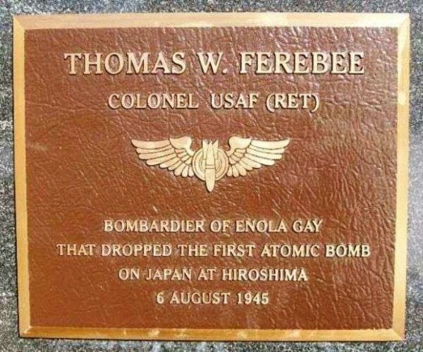 THOMAS W. FEREBEE WAR MEMORIAL PLAQUE