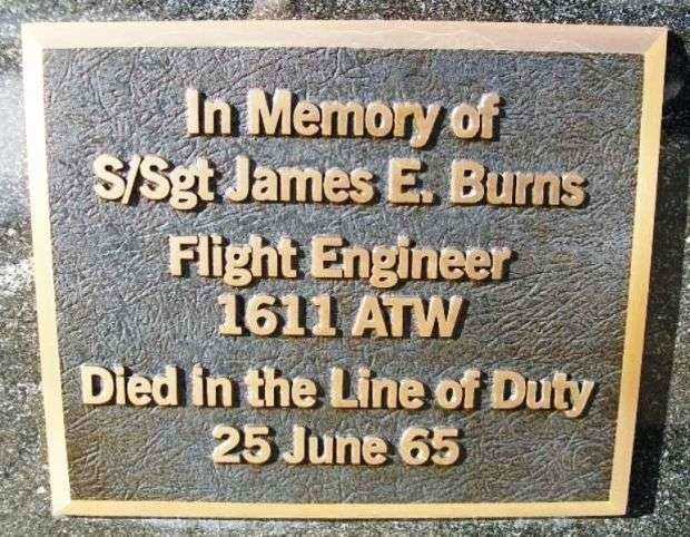 S/SGT JAMES E. BURNS MEMORIAL PLAQUE