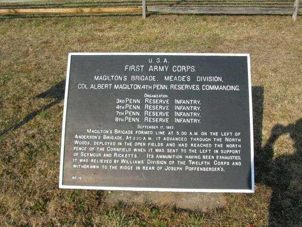 FIRST ARMY CORPS MAGILTON’S BRIGADE WAR MEMORIAL PLAQUE