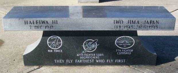 47TH FIGHTER SQUADRON WAR MEMORIAL BENCH