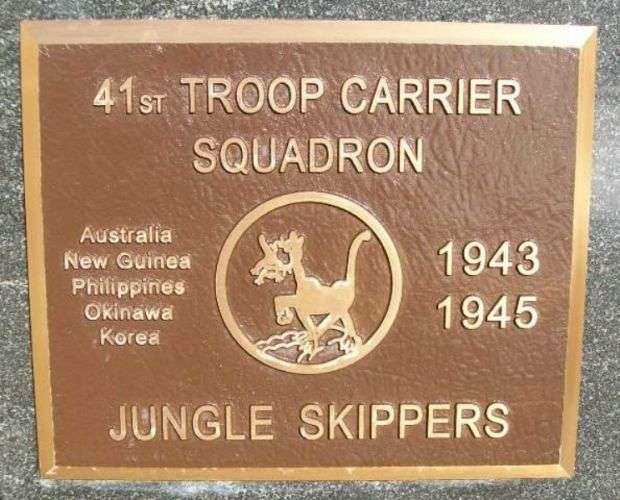 41ST TROOP CARRIER SQUADRON WAR MEMORIAL PLAQUE
